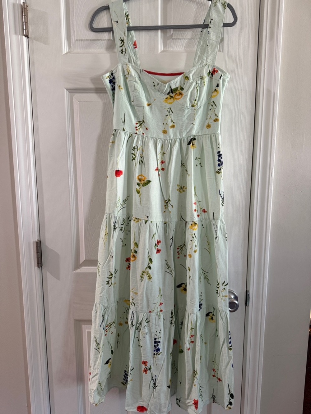 Umgee Mint Green Floral Tiered Sundress